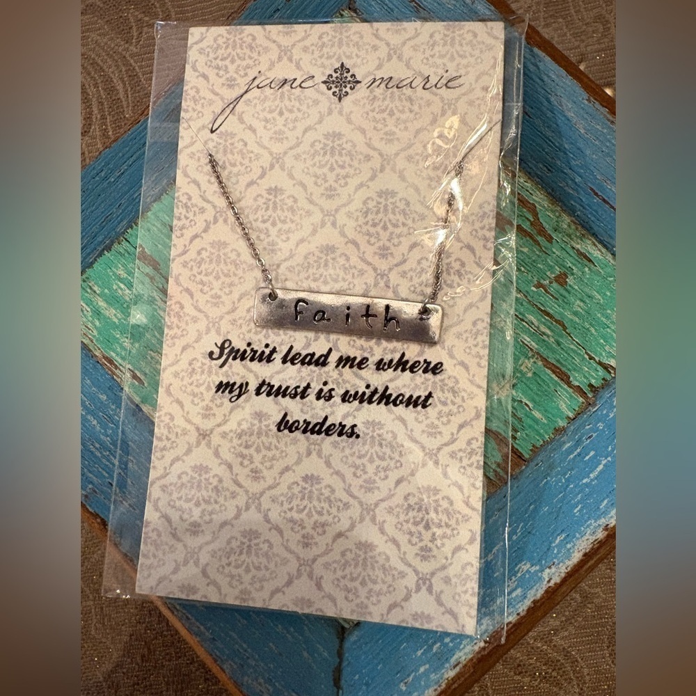 ▪️FAITH Bar Silver Necklace